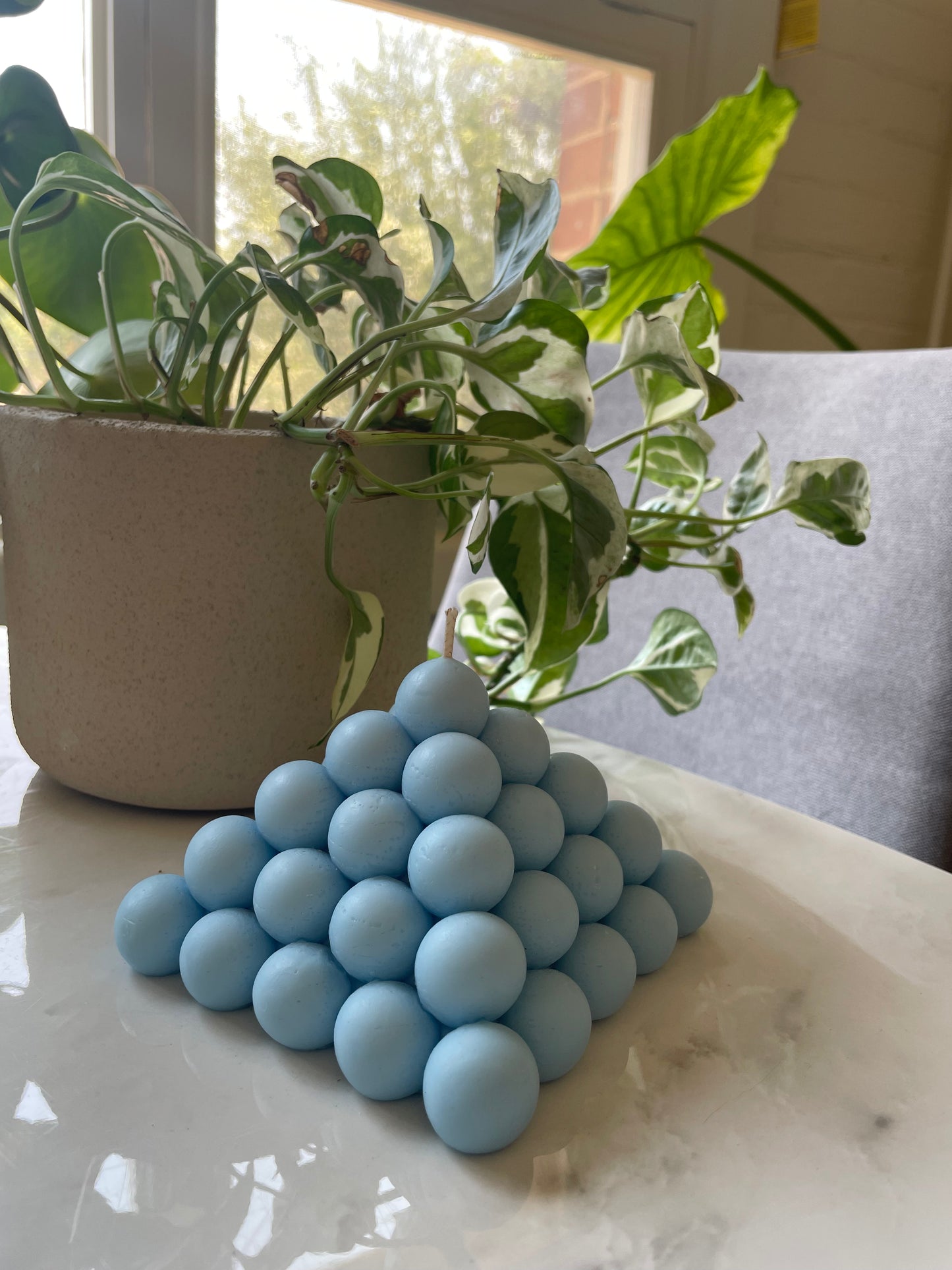 Bubbly Pyramid in Sky Blue